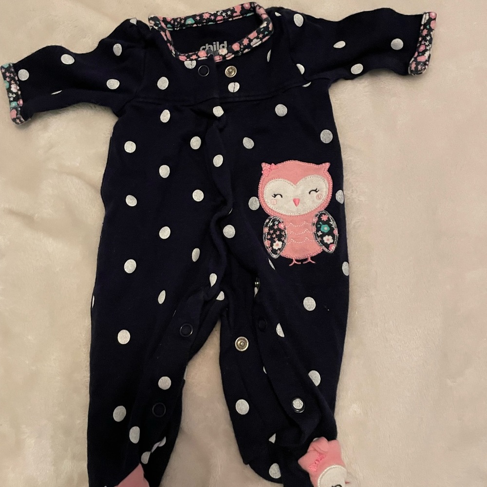 Premie Owl footie onsie